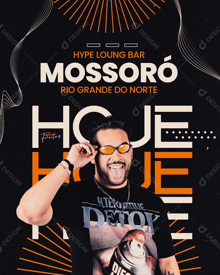 Flyer Show Henry Freitas Agenda Social Media PSD Editável