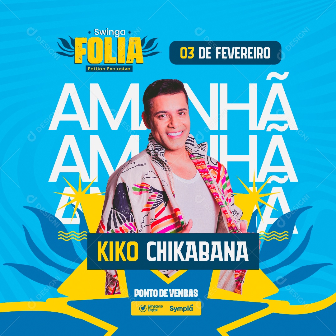 Feed Show Folia Swinga Social Media PSD Editável