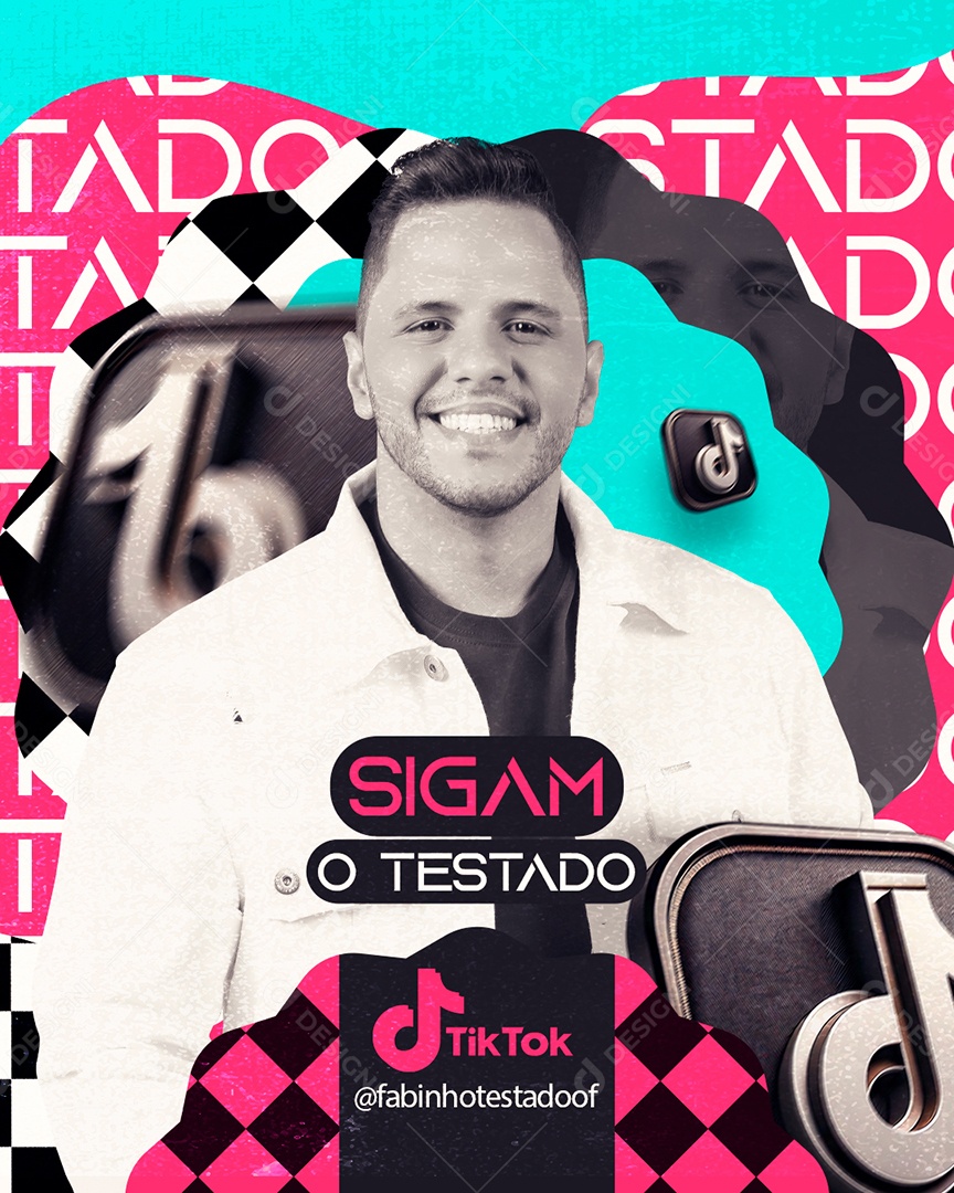 Story Tik Tok Sigam Fabinho Testado Social Media PSD Editável