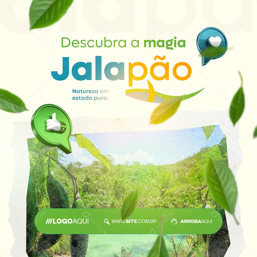 Agência de Viagens Jalapão Descubra a Magia Social Media PSD Editável