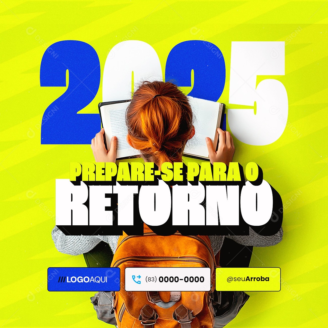Volta às Aulas Prepare-Se Para o Retorno Social Media PSD Editável