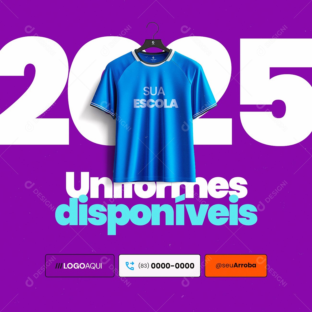 Volta às Aulas Uniformes Disponíveis Social Media PSD Editável