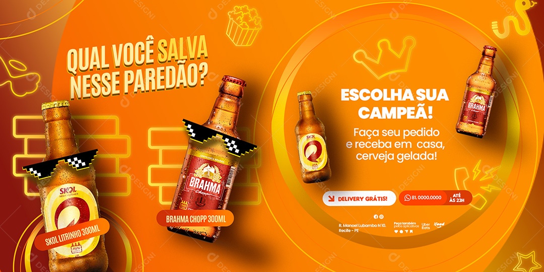 Carrossel Big Brother Paredão Cerveja Distribuidora Social Media PSD Editável