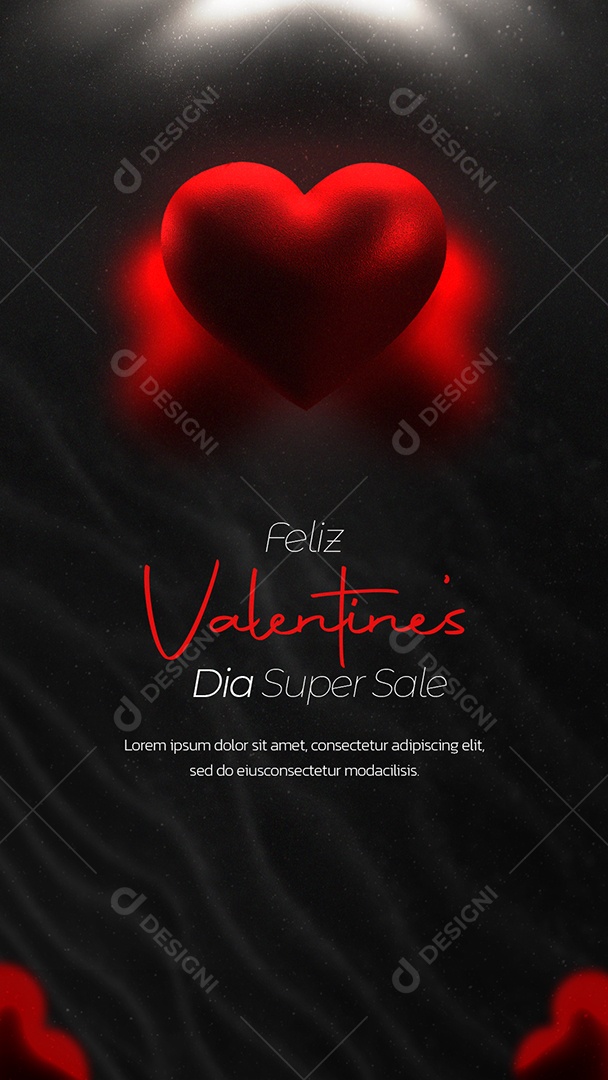 Story Feliz Valentines Dia 14 De Fevereiro Oferta Social Media PSD Editável