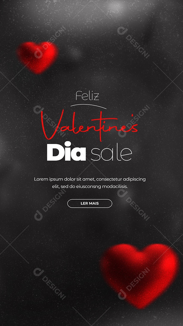 Story Feliz Valentines Dia 14 De Fevereiro Oferta Social Media PSD Editável