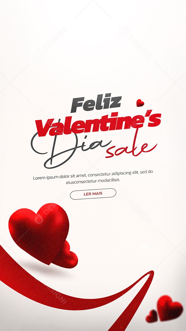 Story Feliz Valentines Dia 14 De Fevereiro Oferta Social Media PSD Editável