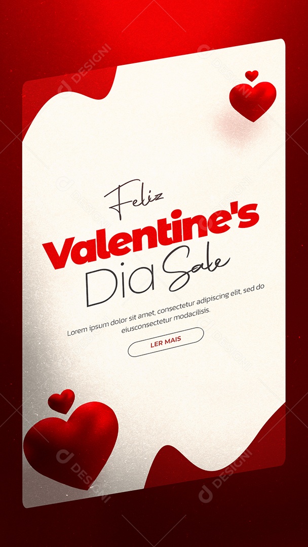 Story Feliz Valentines Dia 14 De Fevereiro Oferta Social Media PSD Editável