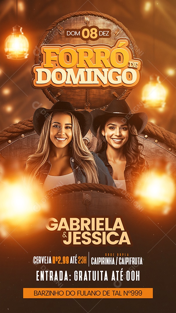 Story Flyer Forró De Domingo Social Media PSD Editável