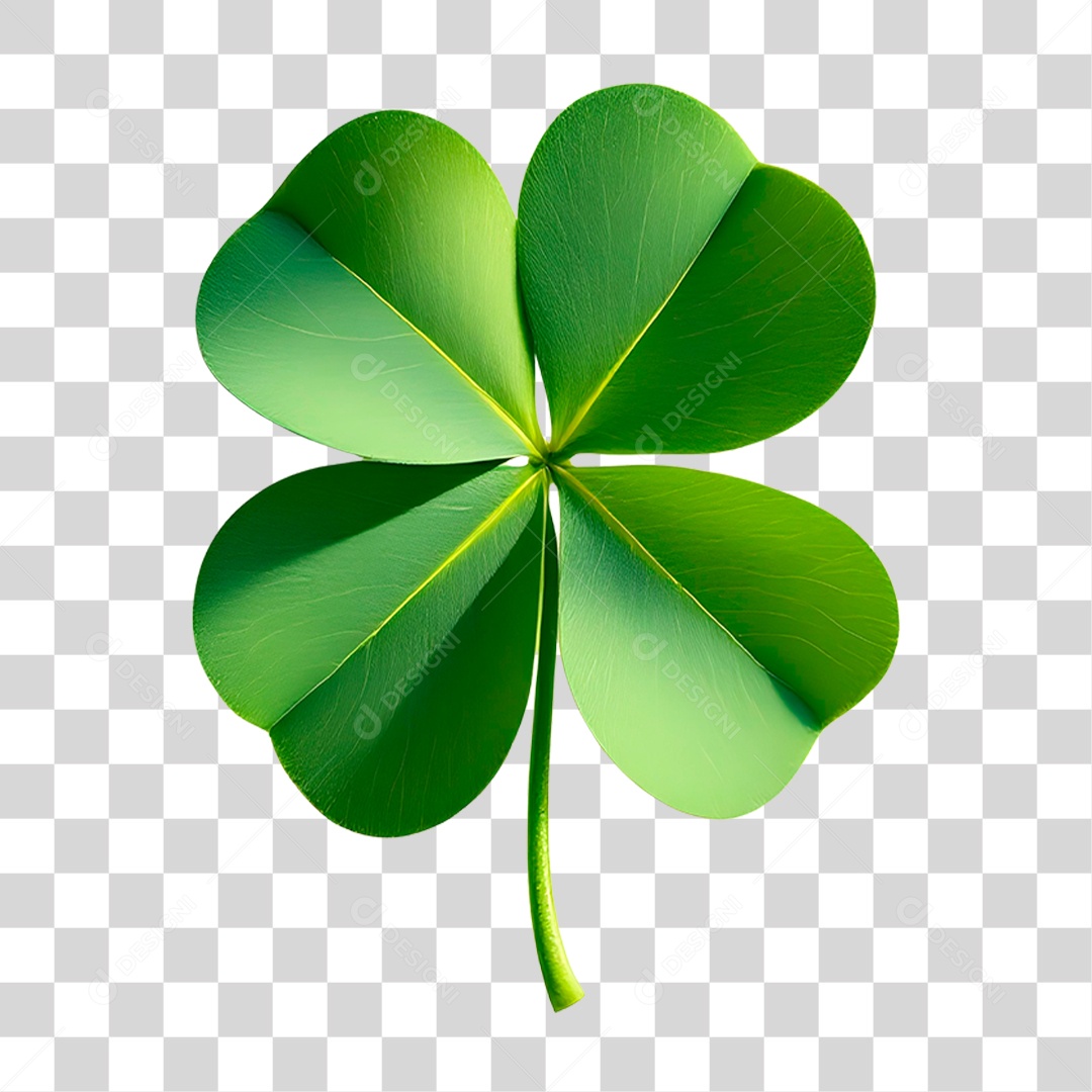 Trevo de Quatro Folhas PNG Transparente