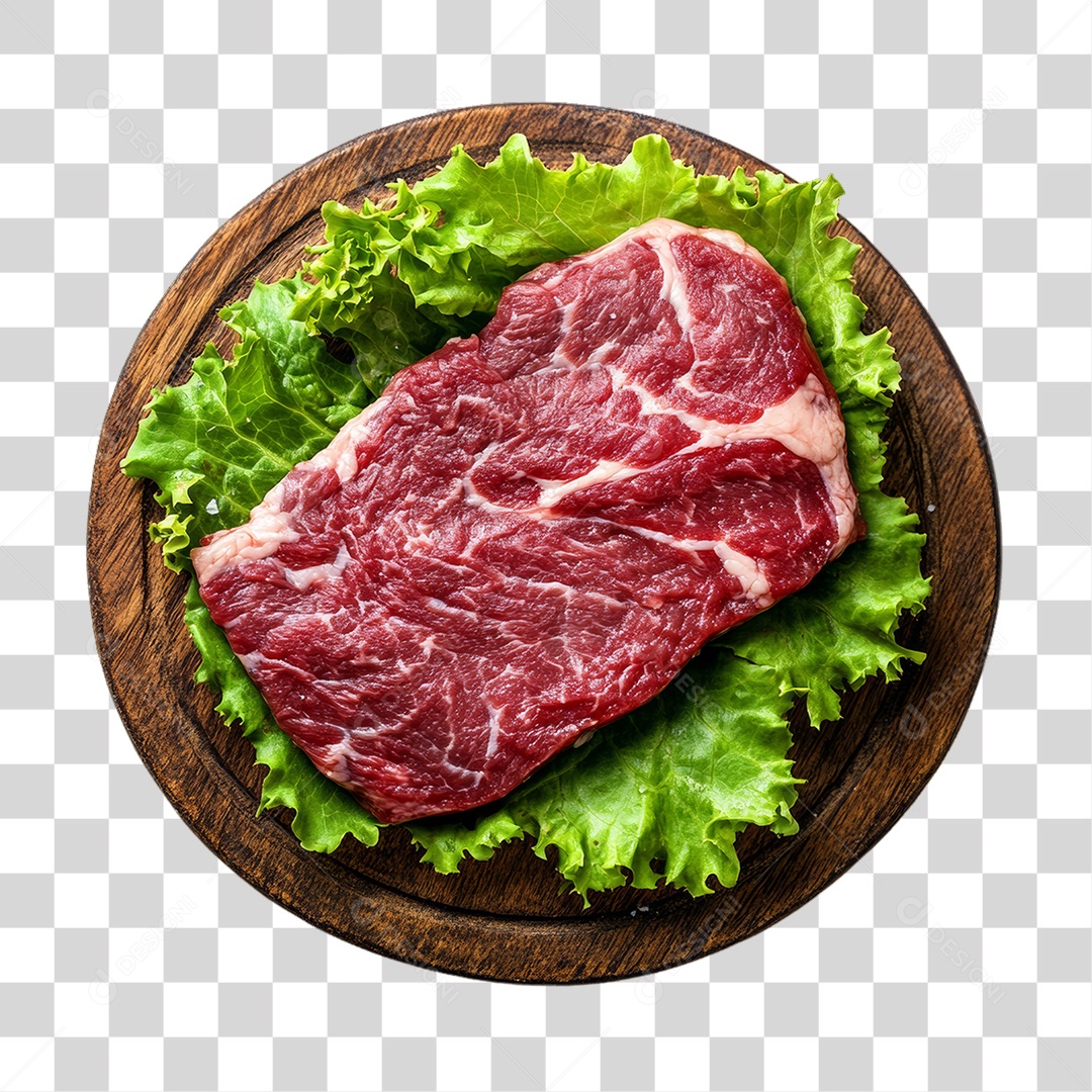 Cortes de Carne em Tábua de Madeira PNG Transparente