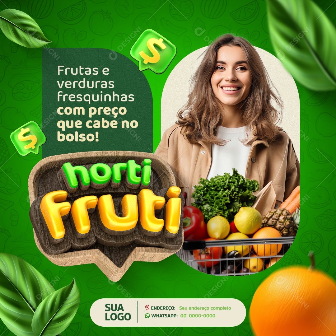 Feed Hortifruti Preço Que Cabe No Bolso Social Media PSD Editável