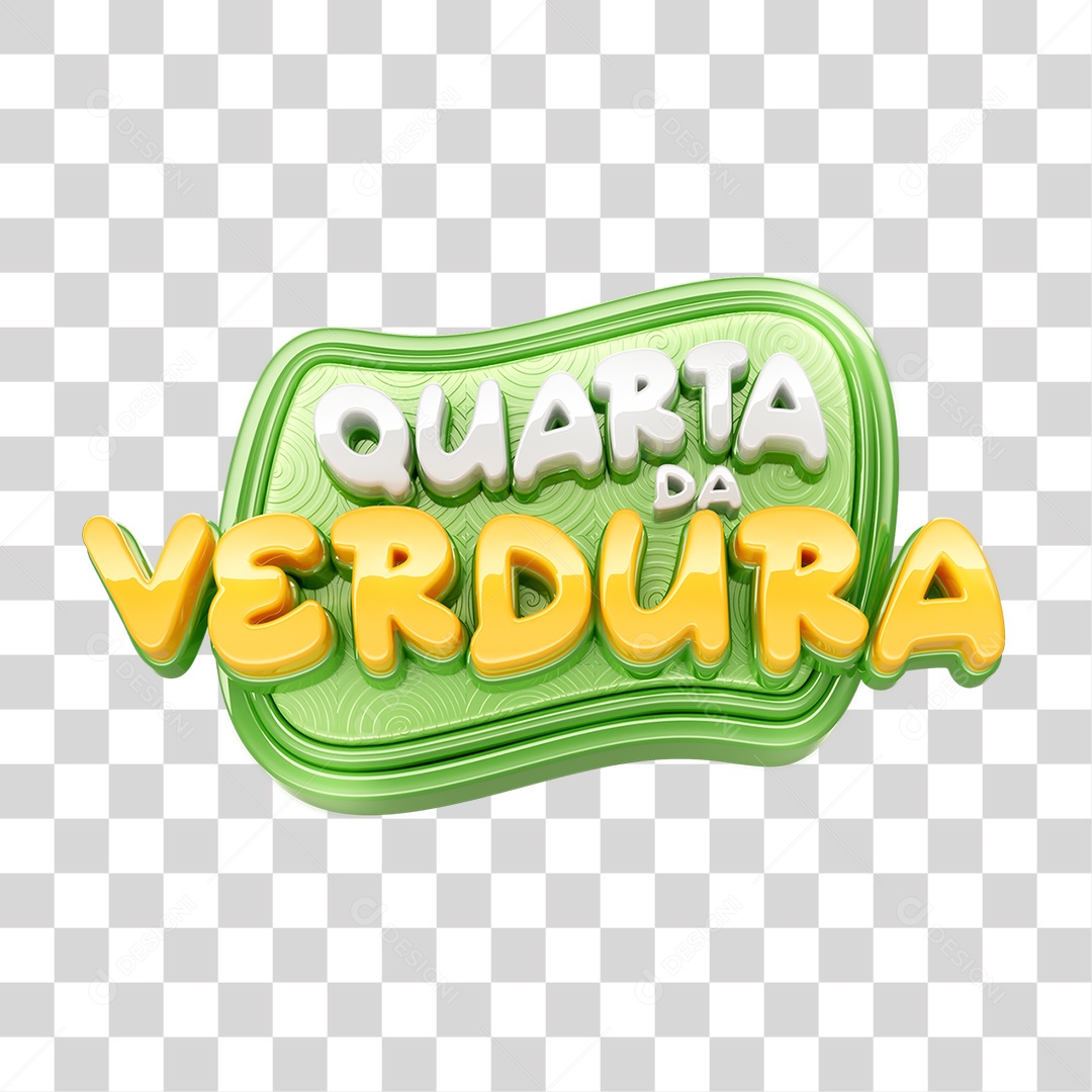 Selo 3D Quarta da Verdura PNG Transparente