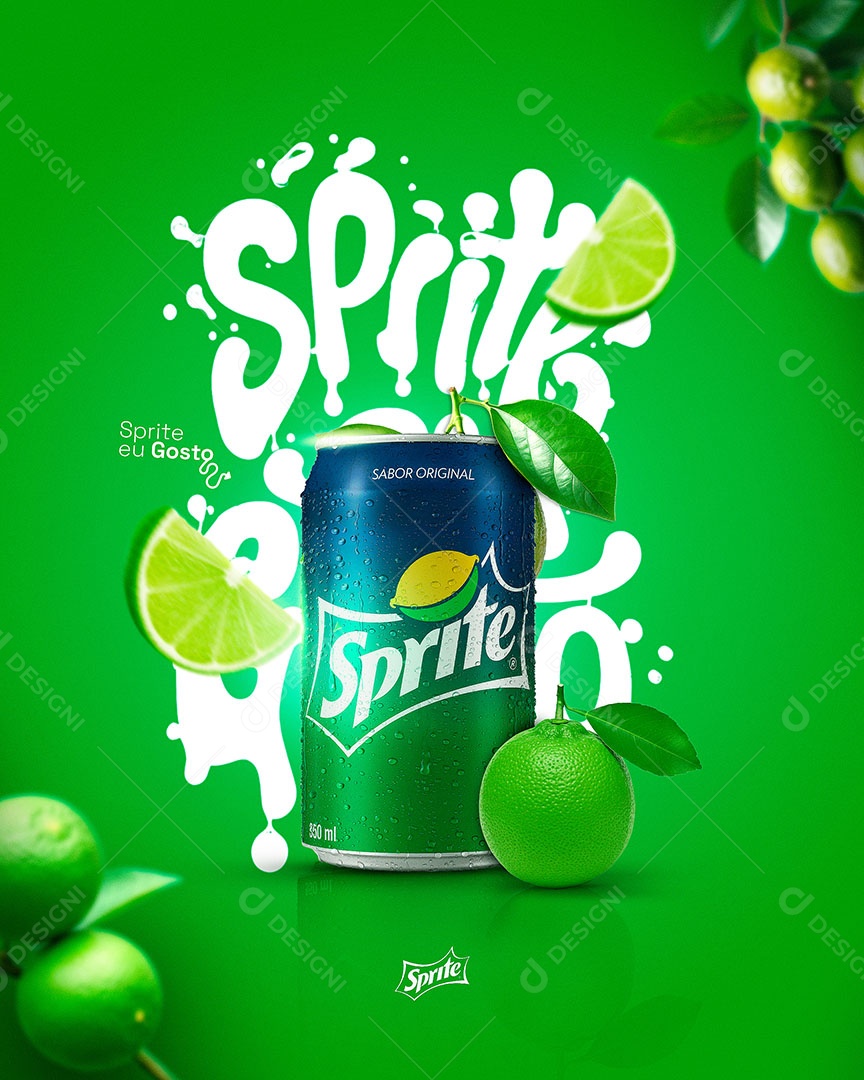 Lata de Refrigerante Sprite Social Media PSD Editável