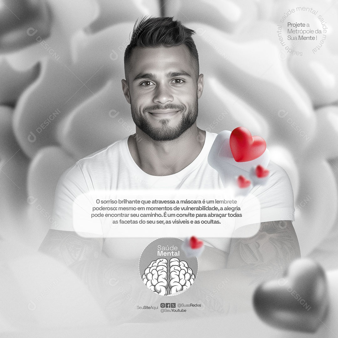 Social Media Janeiro Branco PSD Editável