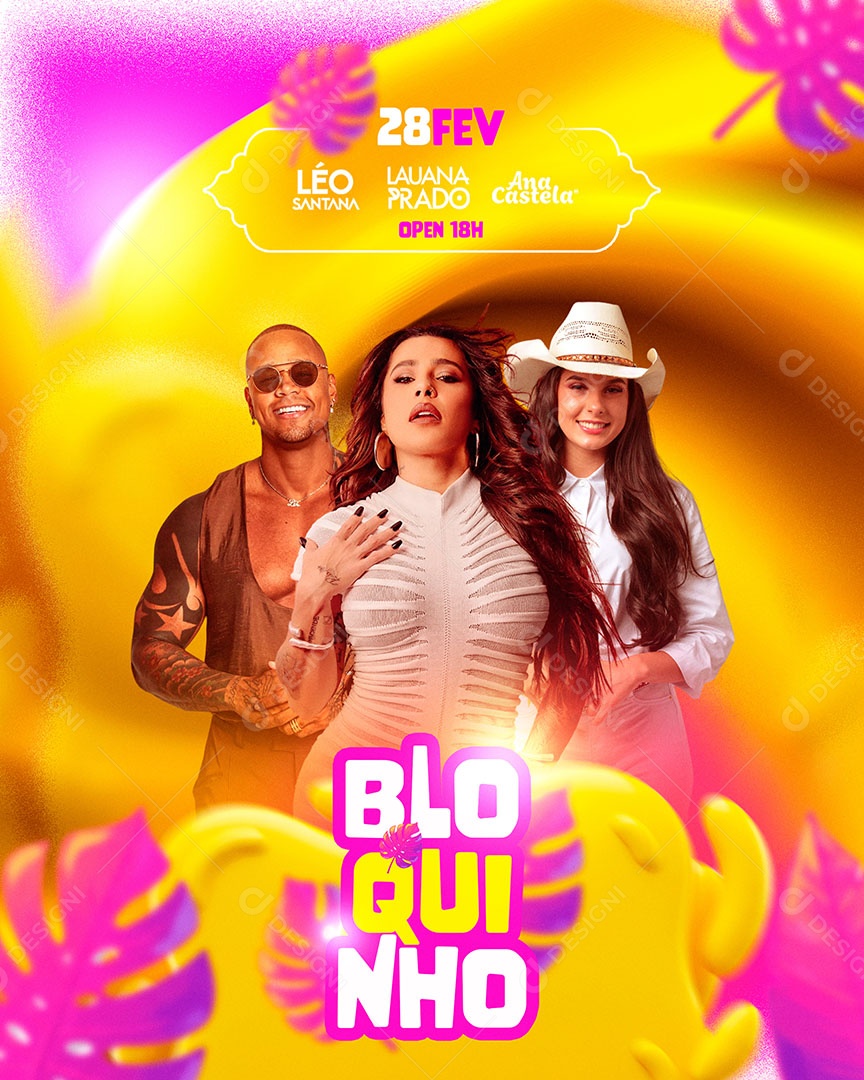 Flyer Bloquinho Social Media PSD Editável