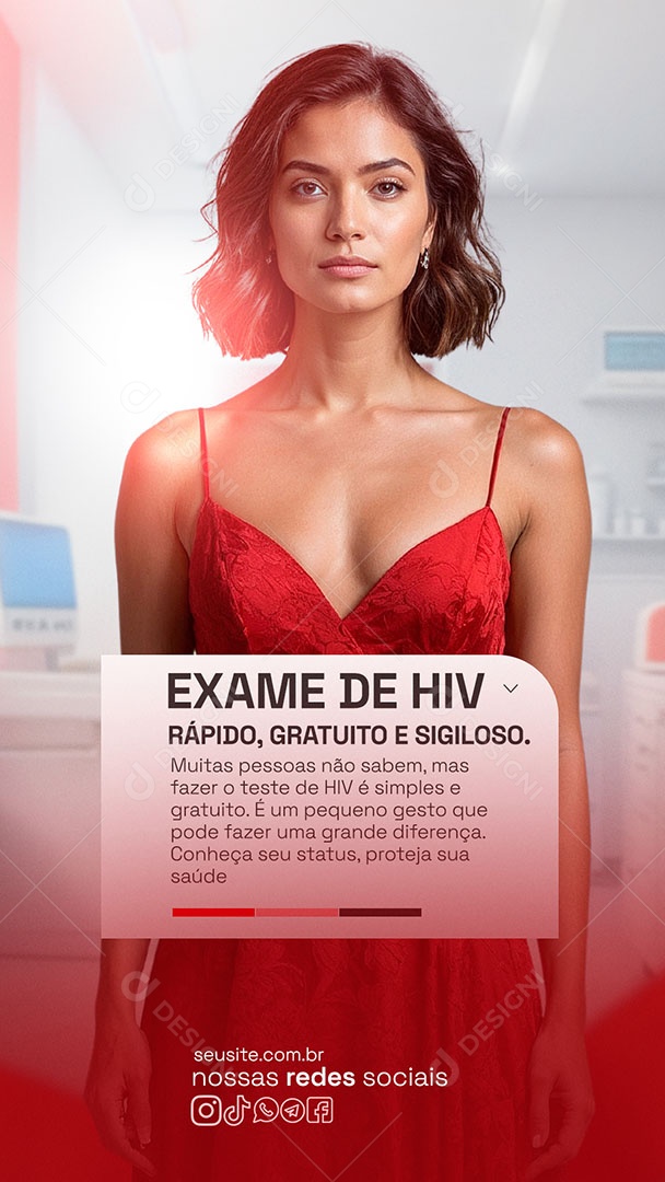 Story Exame de HIV Social Media PSD Editável