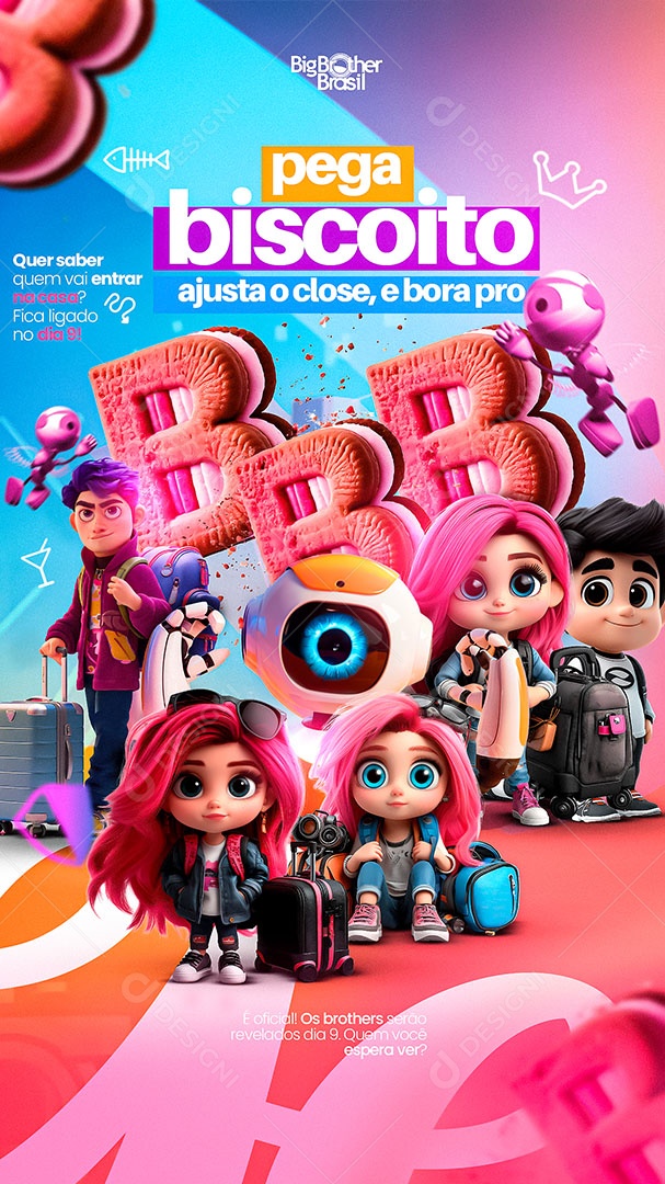 Story Pega Biscoito Social Media PSD Editável