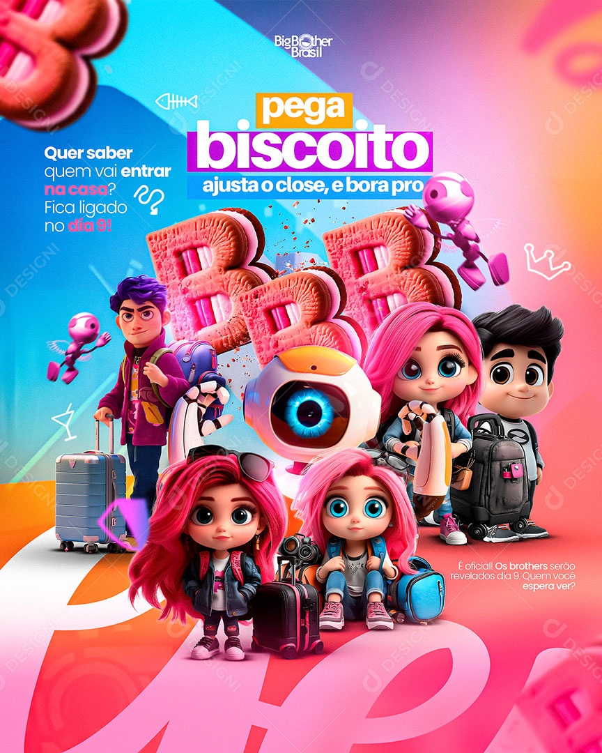 Pega Biscoito Social Media PSD Editável