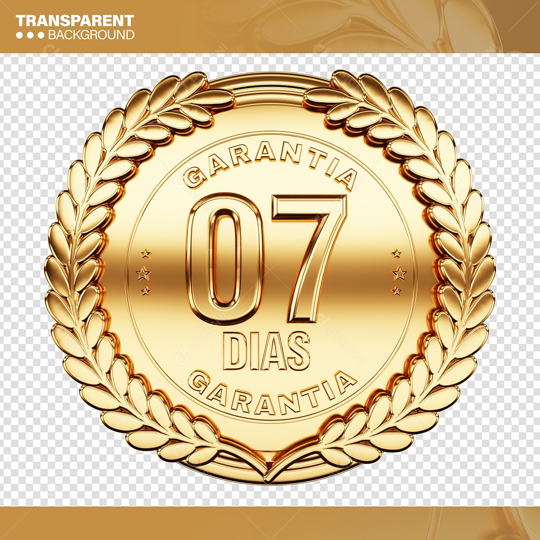 Selo De Garantia 3D para Composição PSD