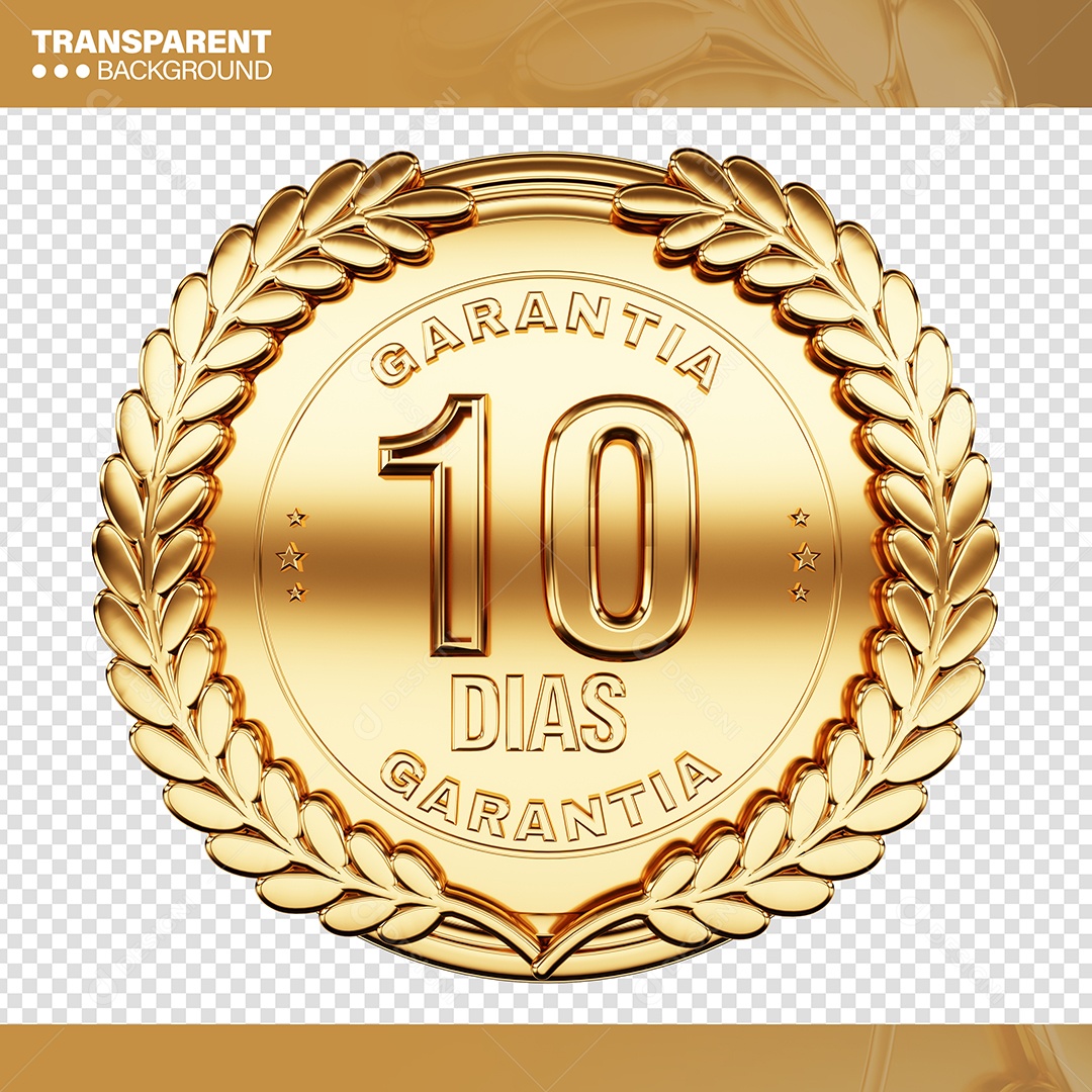 Selo De Garantia 3D para Composição PSD