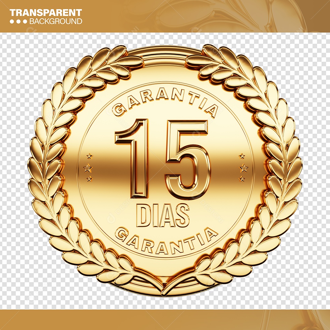 Selo De Garantia 3D para Composição PSD