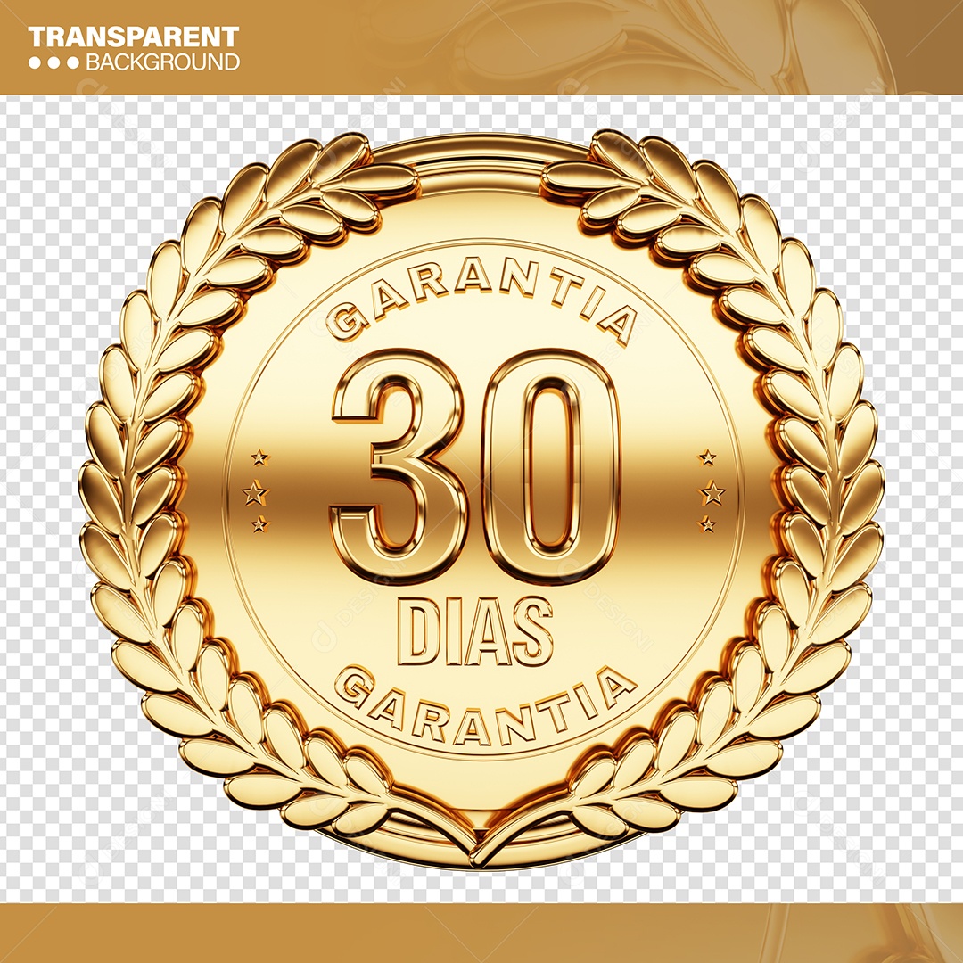 Selo De Garantia 3D para Composição PSD