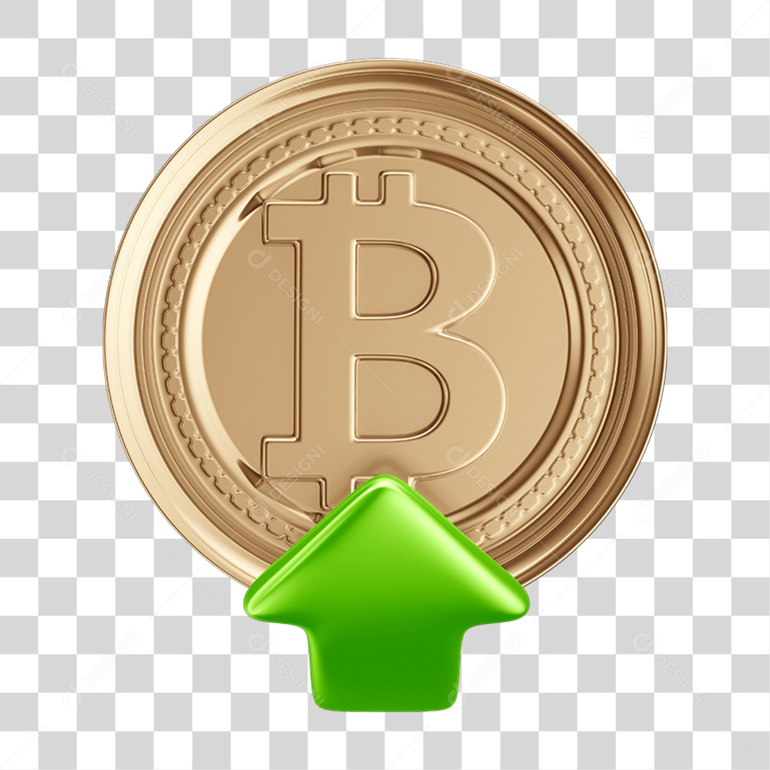 Elemento 3D Criptomoedas PNG Transparente
