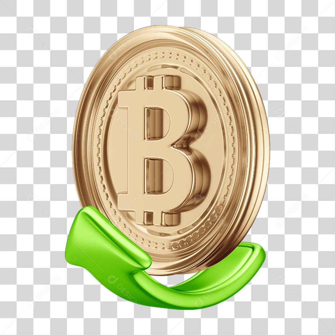 Elemento 3D Criptomoedas PNG Transparente