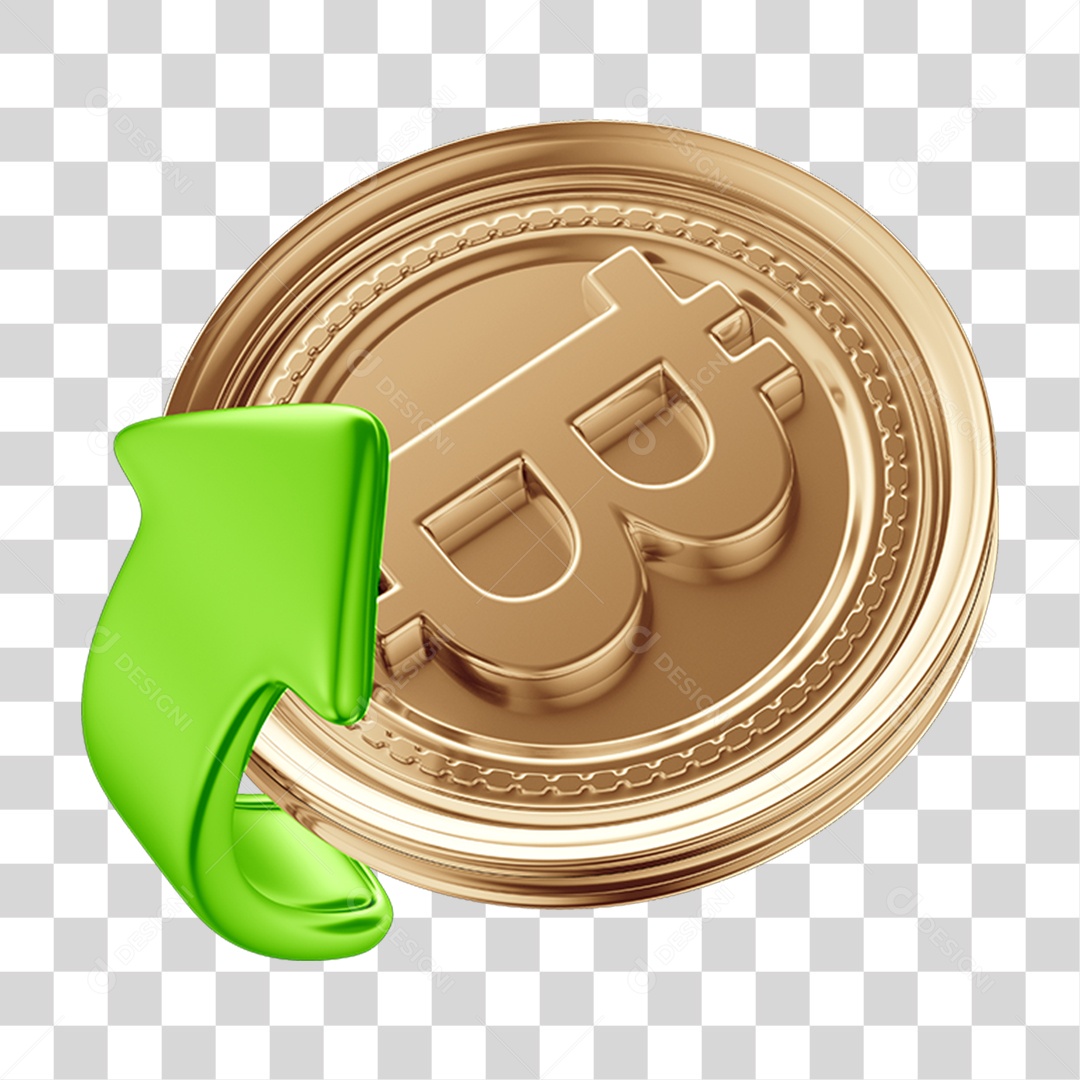 Elemento 3D Criptomoedas PNG Transparente