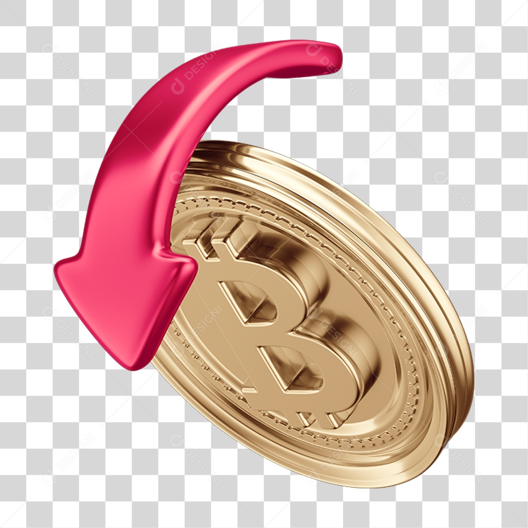 Elemento 3D Criptomoedas PNG Transparente