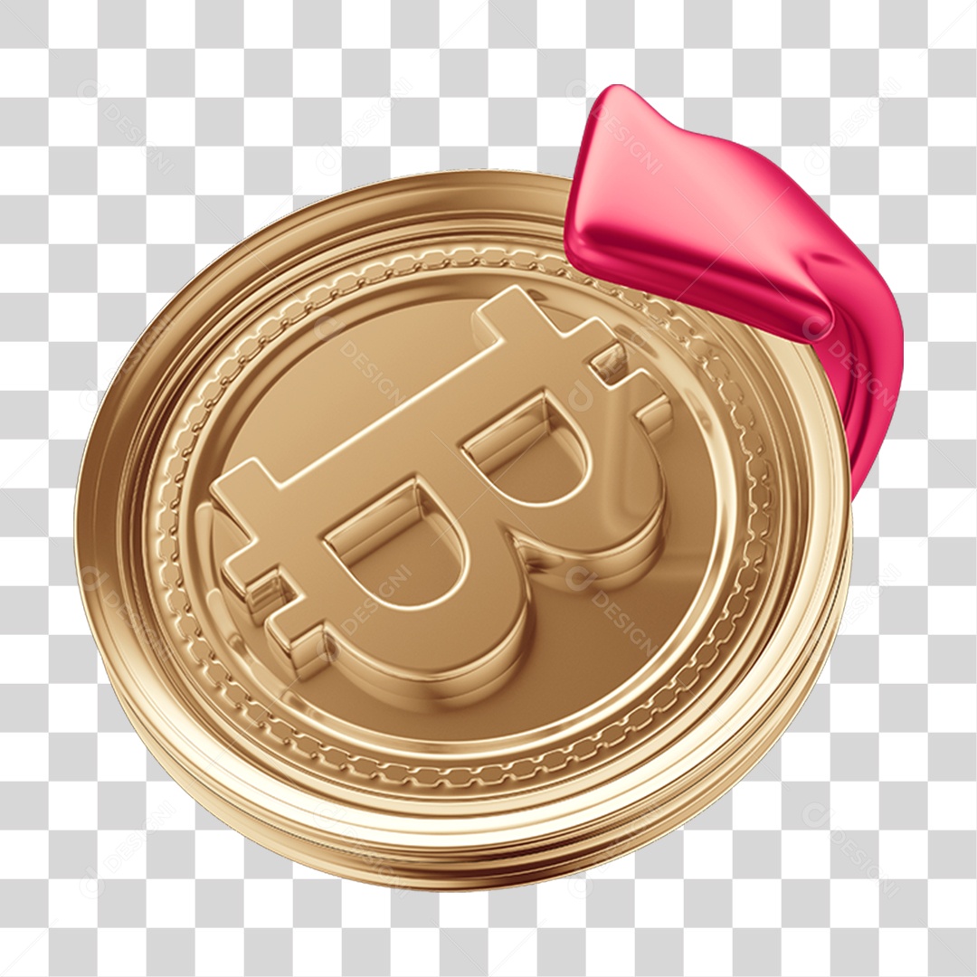 Elemento 3D Criptomoedas PNG Transparente