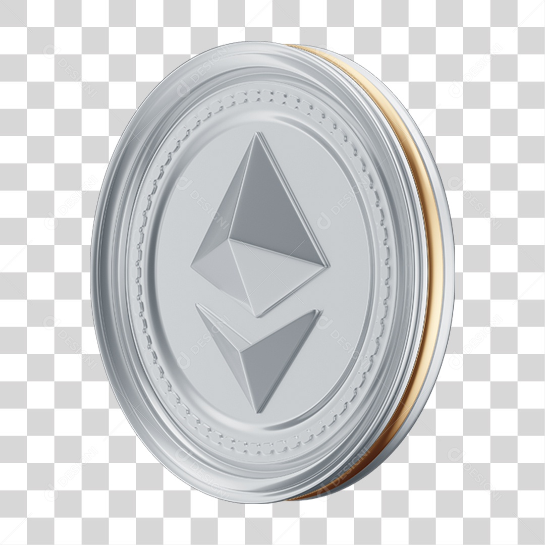 Elemento 3D Criptomoedas PNG Transparente