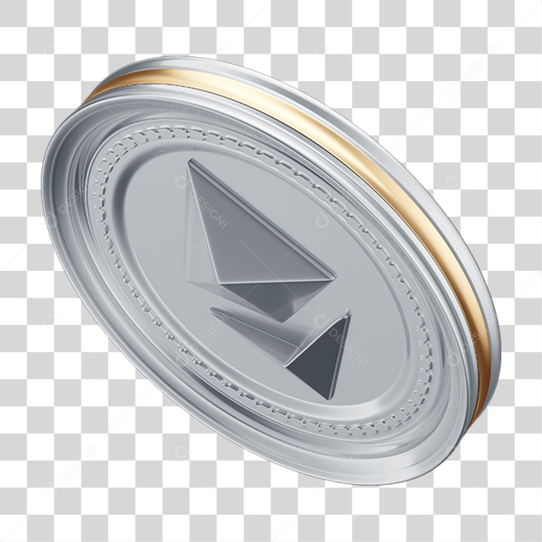 Elemento 3D Criptomoedas PNG Transparente