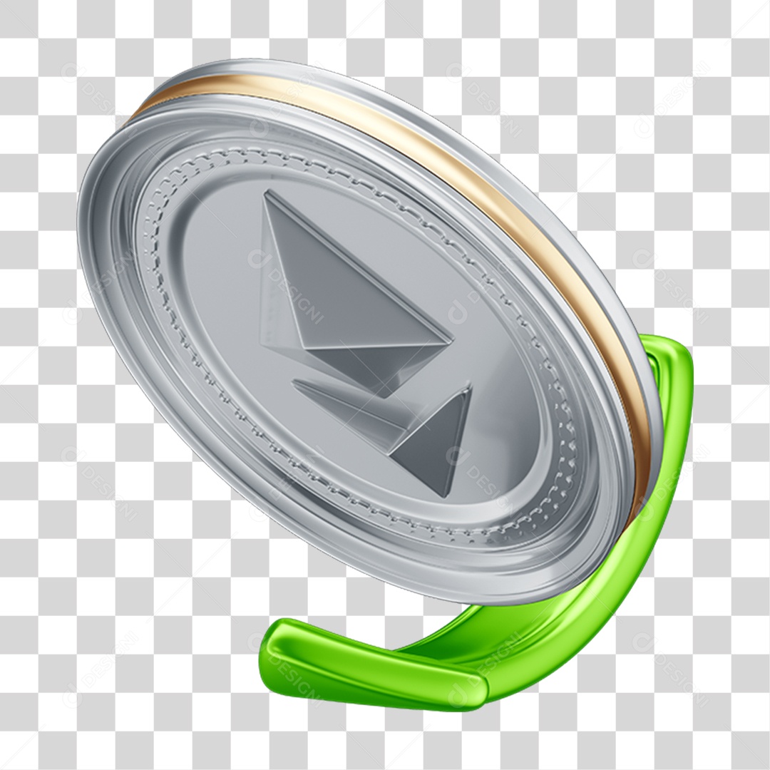 Elemento 3D Criptomoedas PNG Transparente