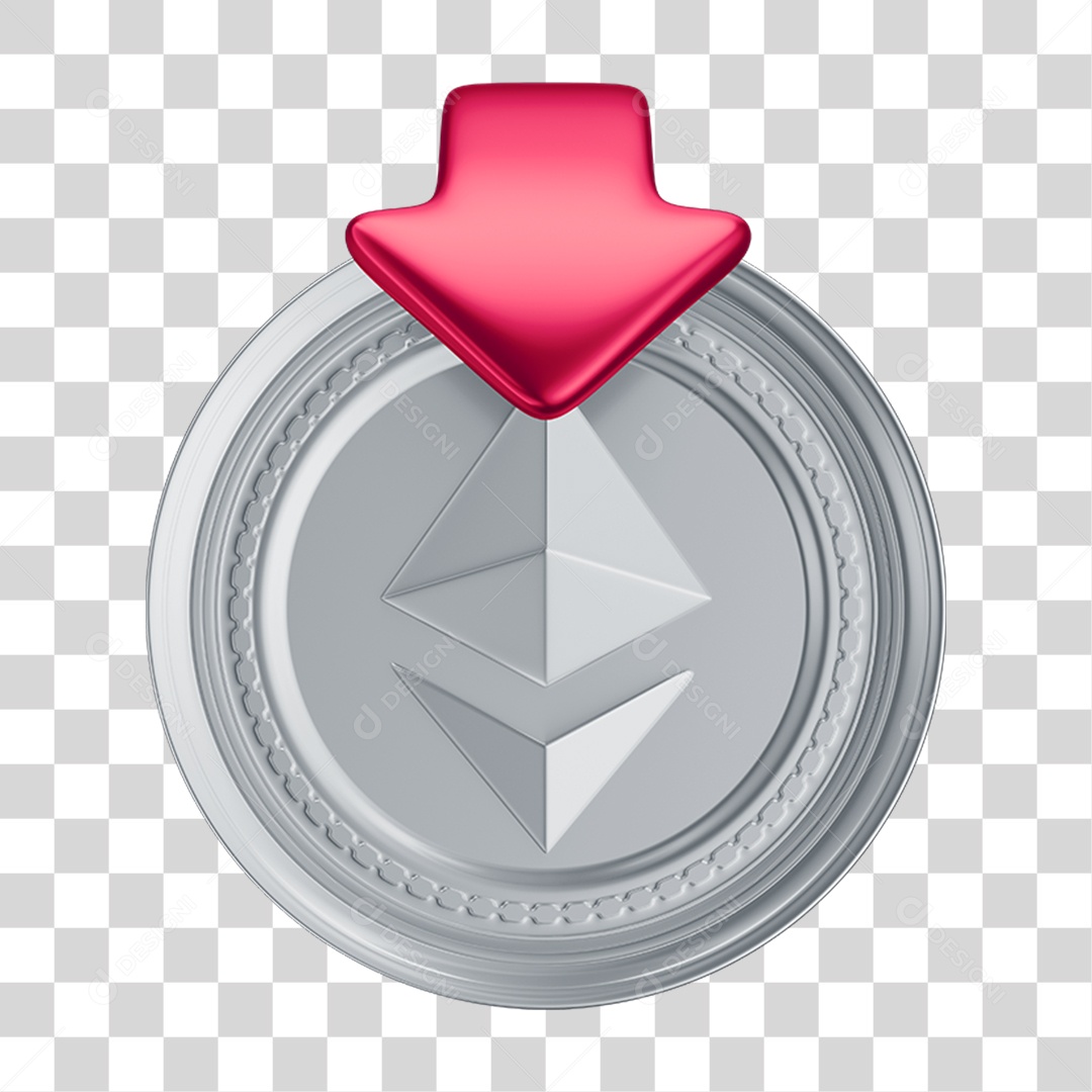 Elemento 3D Criptomoedas PNG Transparente