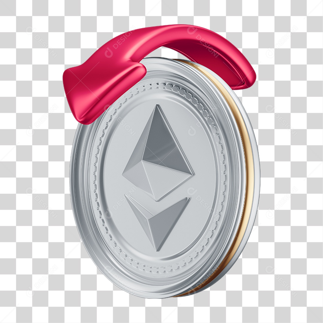 Elemento 3D Criptomoedas PNG Transparente