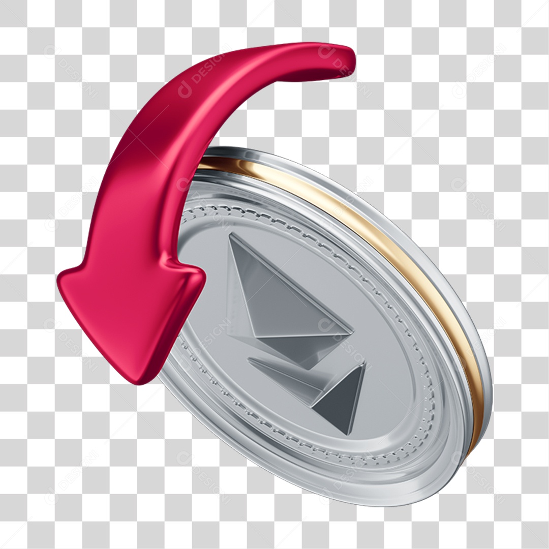 Elemento 3D Criptomoedas PNG Transparente