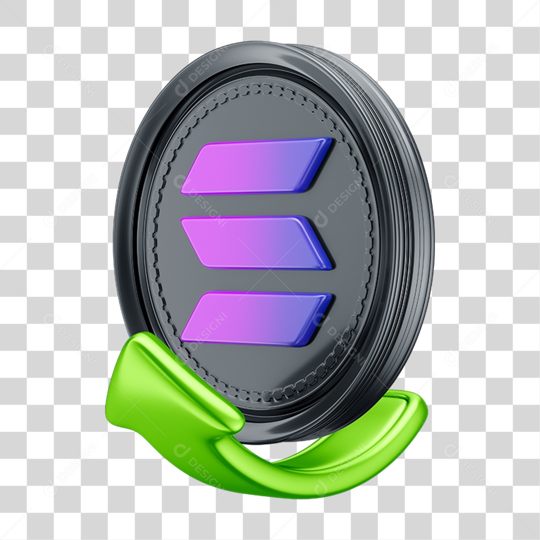 Elemento 3D Criptomoedas PNG Transparente