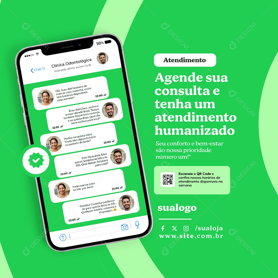 Dental clinic Service Agende your Social Media PSD Consultation Editable