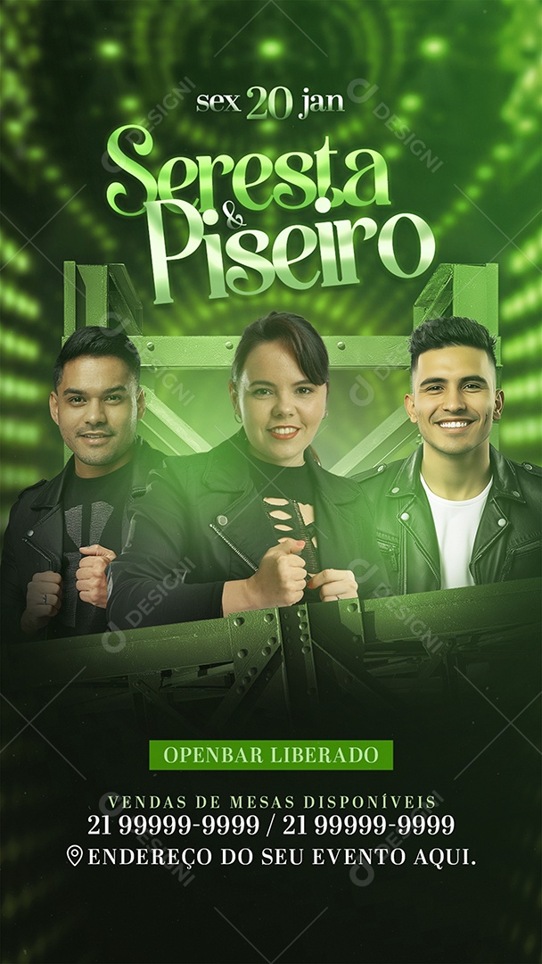 Story Flyer Seresta e Piseiro Social Media PSD Editável