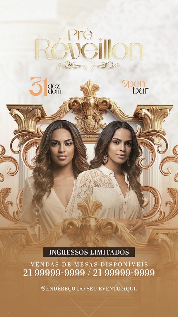 Story Flyer Pré Réveillon Social Media PSD Editável
