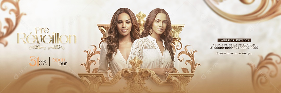 Banner Flyer Pré Réveillon Social Media PSD Editável