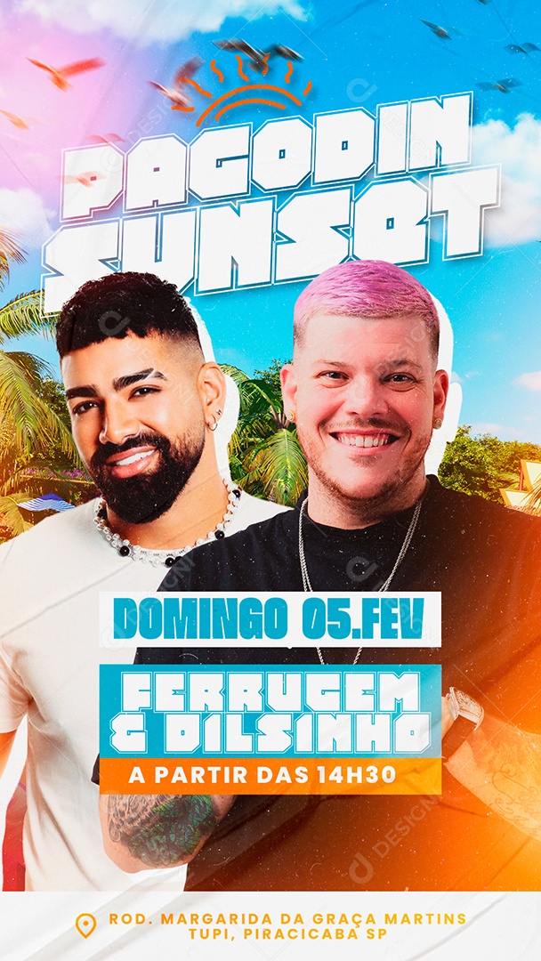 Story Show Pagode Sunset Social Media PSD Editável