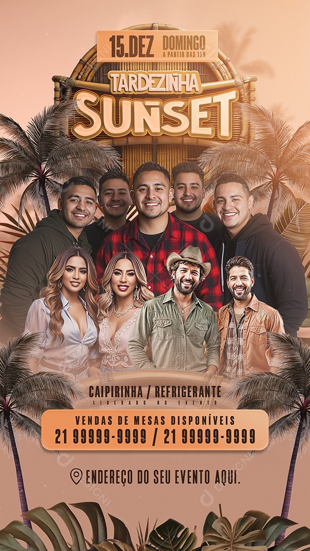 Story Flyer Tardezinha Sunset Social Media PSD Editável