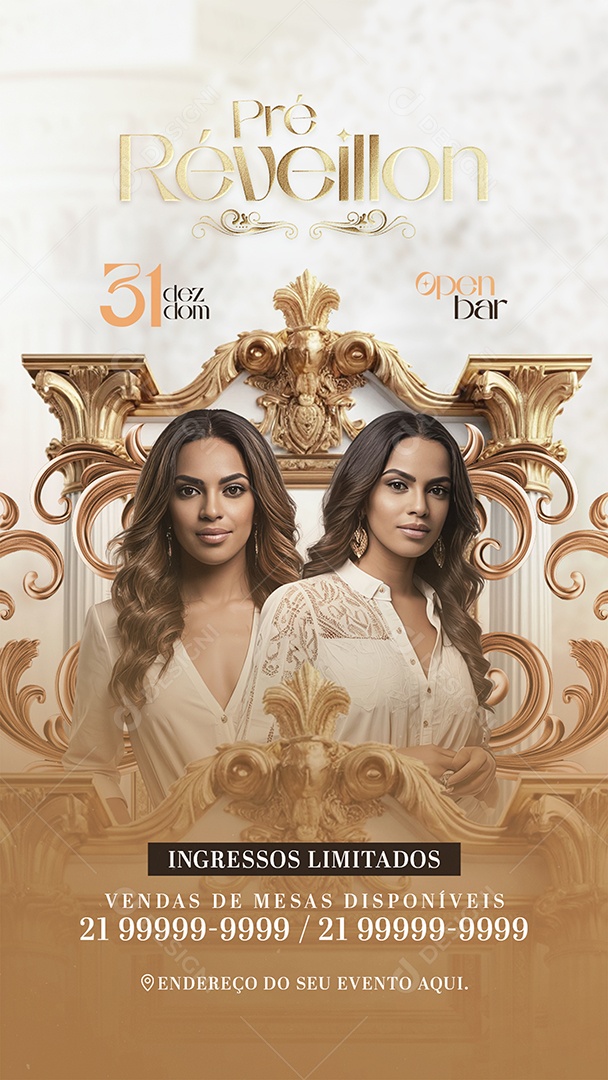 Story Flyer Pré Réveillon Social Media PSD Editável