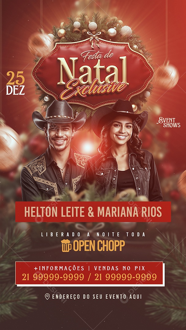 Story Flyer Festa de Natal Exclusive Social Media PSD Editável