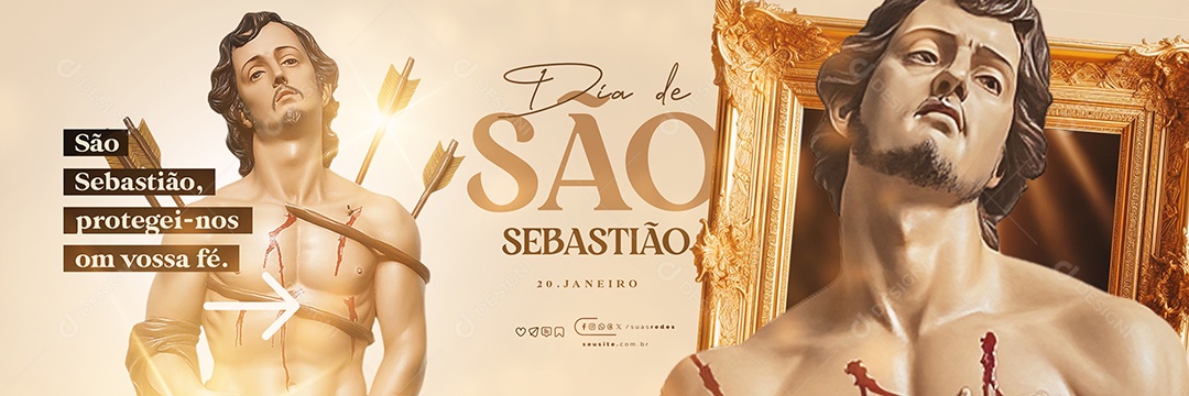 Carrossel Dia de São Sebastião 20 de Janeiro Social Media PSD Editável