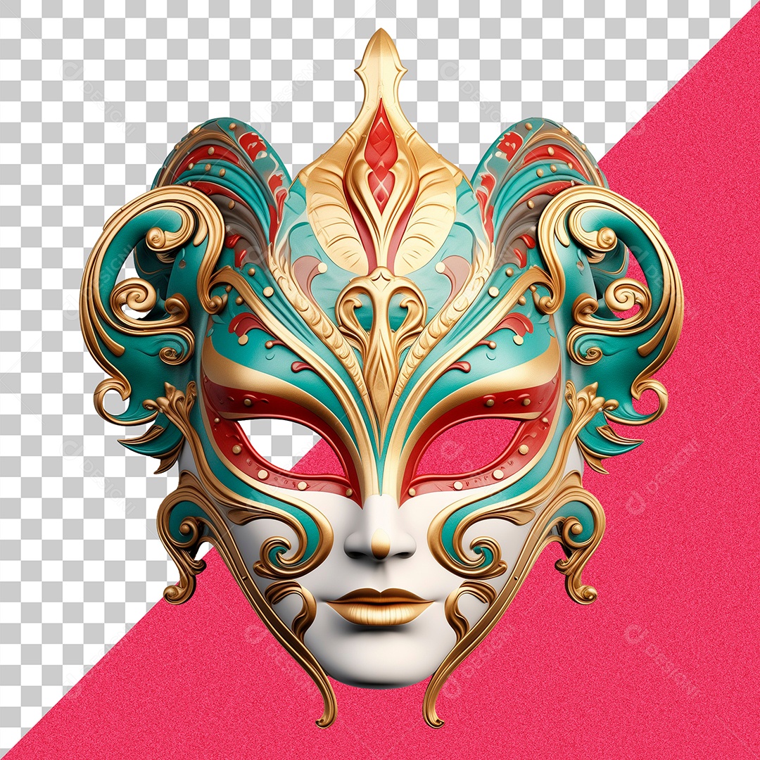 Máscara de Carnaval Realista Para Composição PSD