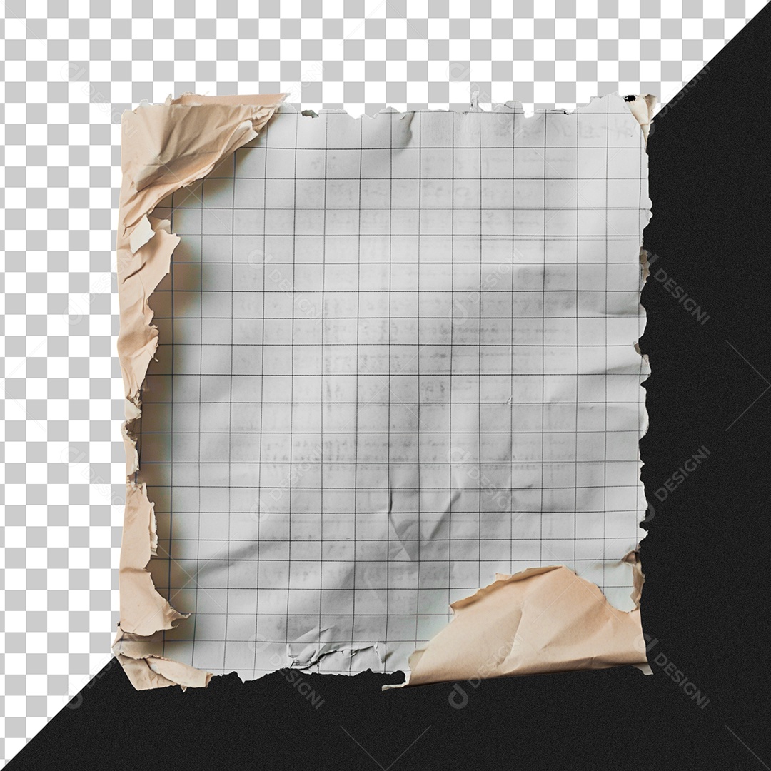Papel Velho Rasgado Para Composição PSD