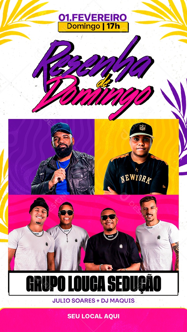 Story Flyer Resenha de Domingo Social Media PSD Editável